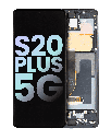 OLED LCD ASSEMBLY WITH FRAME COMPATIBLE FOR SAMSUNG S20 PLUS 5G A+ BLACK COLOR