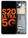 OLED LCD ASSEMBLY WITH FRAME COMPATIBLE FOR SAMSUNG S20 ULTRA 5G A+ BLACK / GRAY COLOR