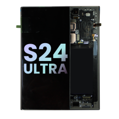 OLED LCD ASSEMBLY WITH FRAME COMPATIBLE FOR SAMSUNG S24 ULTRA 5G A+ BLACK COLOR