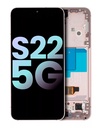 OLED LCD ASSEMBLY WITH FRAME COMPATIBLE FOR SAMSUNG S22 5G PREMIUM PINK / VIOLET COLOR