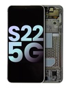 OLED LCD ASSEMBLY WITH FRAME COMPATIBLE FOR SAMSUNG S22 5G PREMIUM WHITE COLOR