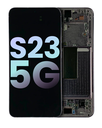OLED LCD ASSEMBLY WITH FRAME COMPATIBLE FOR SAMSUNG S23 5G PREMIUM LAVENDER COLOR