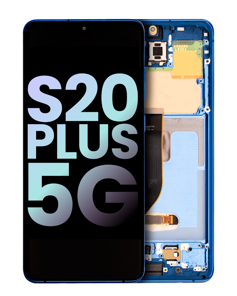 OLED LCD ASSEMBLY WITH FRAME COMPATIBLE FOR SAMSUNG S20 PLUS 5G A+ BLUE COLOR