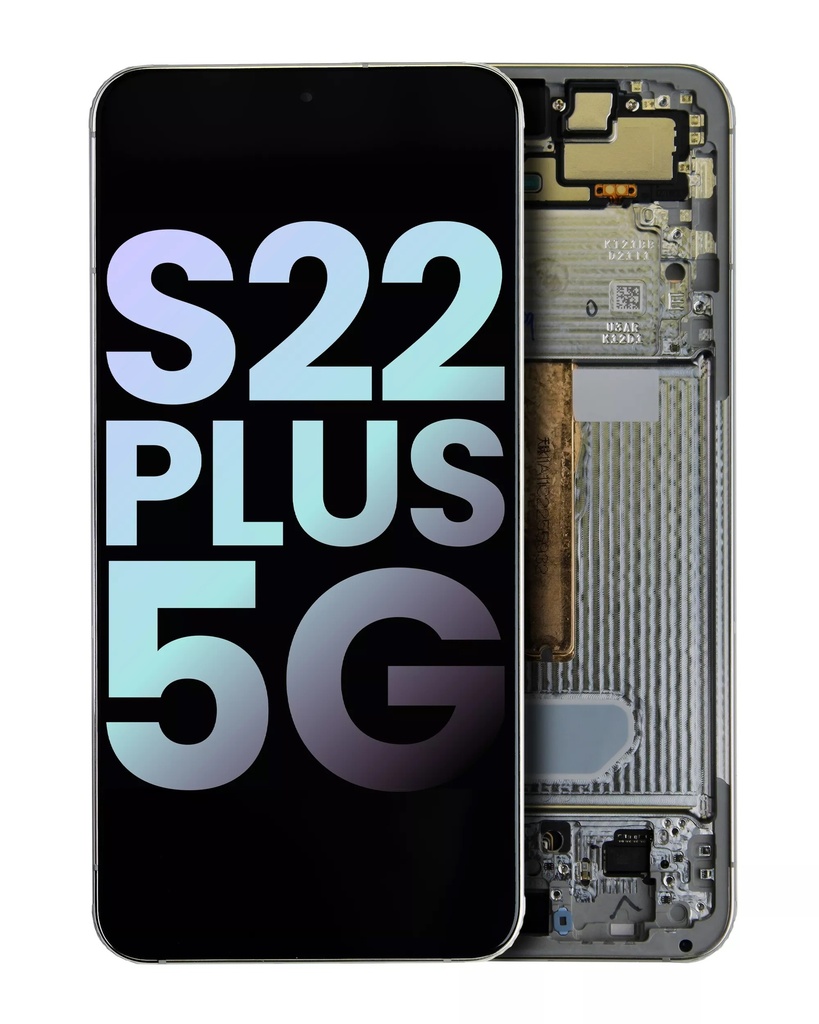 OLED LCD ASSEMBLY WITH FRAME COMPATIBLE FOR SAMSUNG S22 PLUS 5G A+ WHITE COLOR