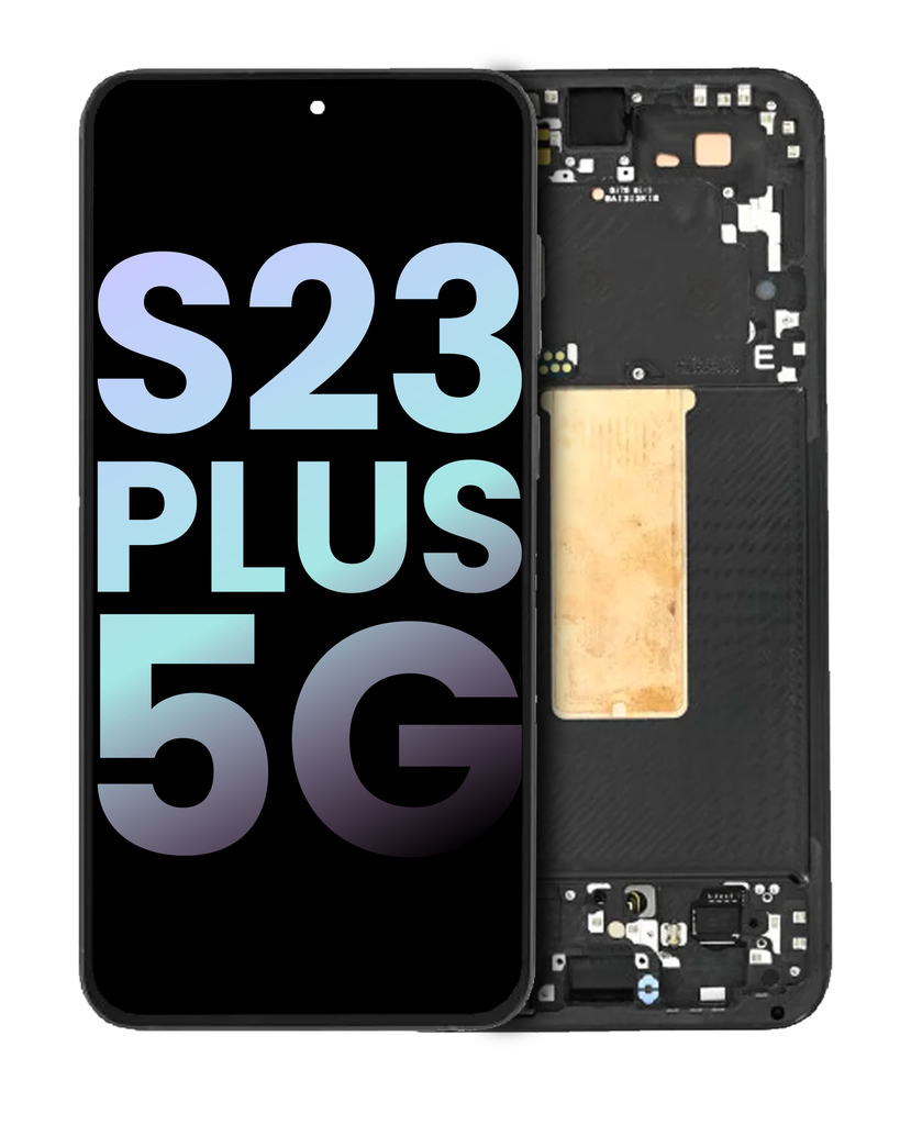 OLED LCD ASSEMBLY WITH FRAME COMPATIBLE FOR SAMSUNG S23 PLUS 5G A+ BLACK COLOR