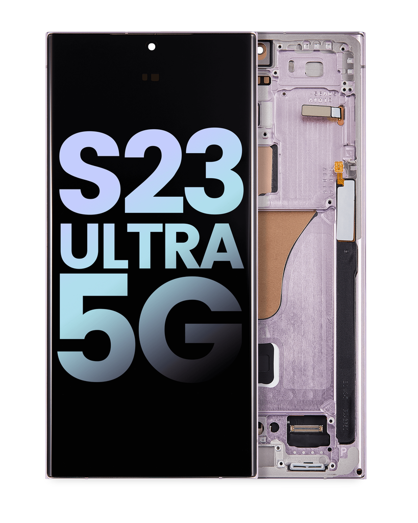 OLED LCD ASSEMBLY WITH FRAME COMPATIBLE FOR SAMSUNG S23 ULTRA 5G A+ LAVANDER COLOR