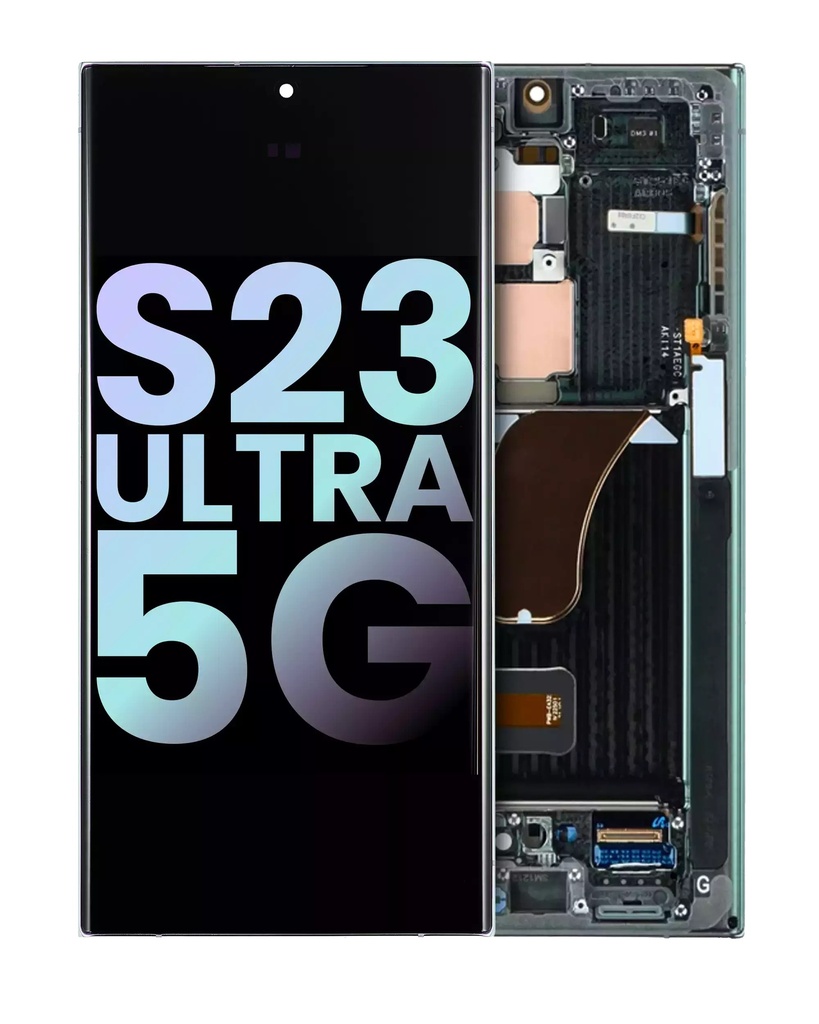 OLED LCD ASSEMBLY WITH FRAME COMPATIBLE FOR SAMSUNG S23 ULTRA 5G A+ GREEN COLOR