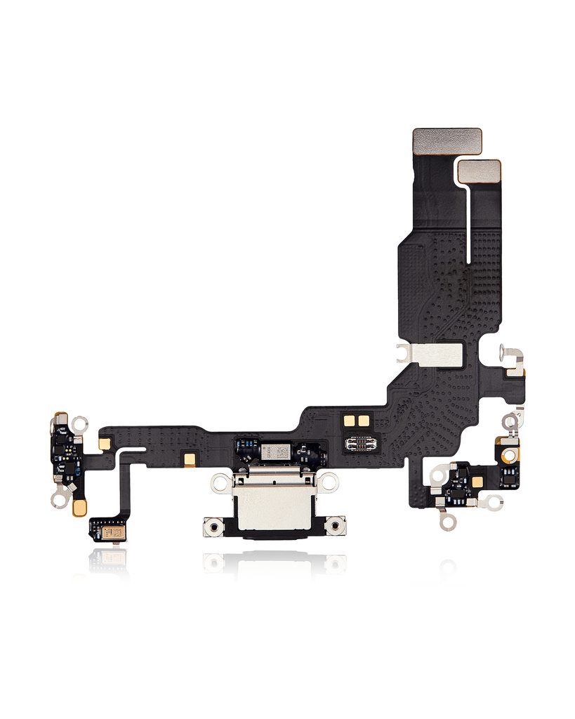 CHARGING PORT FLEX CABLE COMPATIBLE FOR IPHONE 15 BLACK PREMIUM