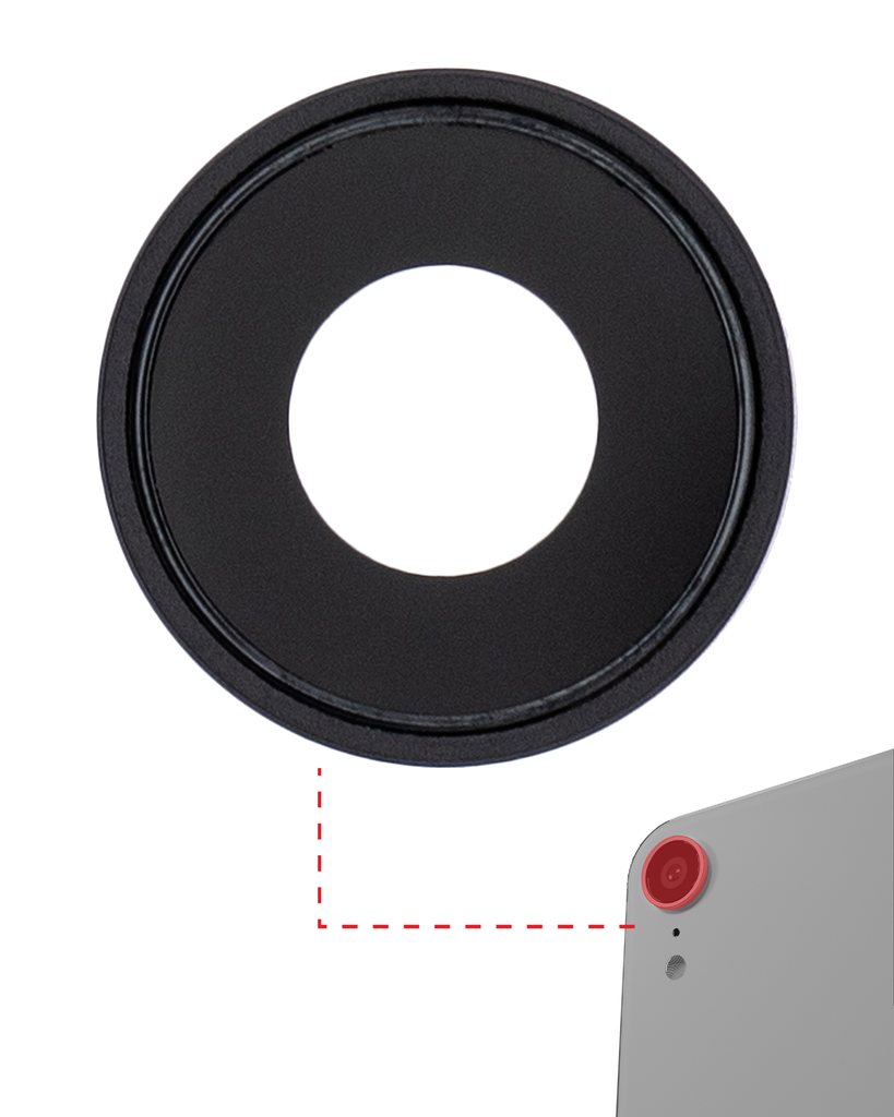 BACK CAMERA LENS GLASS ONLY WITH ADHESIVE COMPATIBLE FOR IPHONE XR BLACK PREMIUM