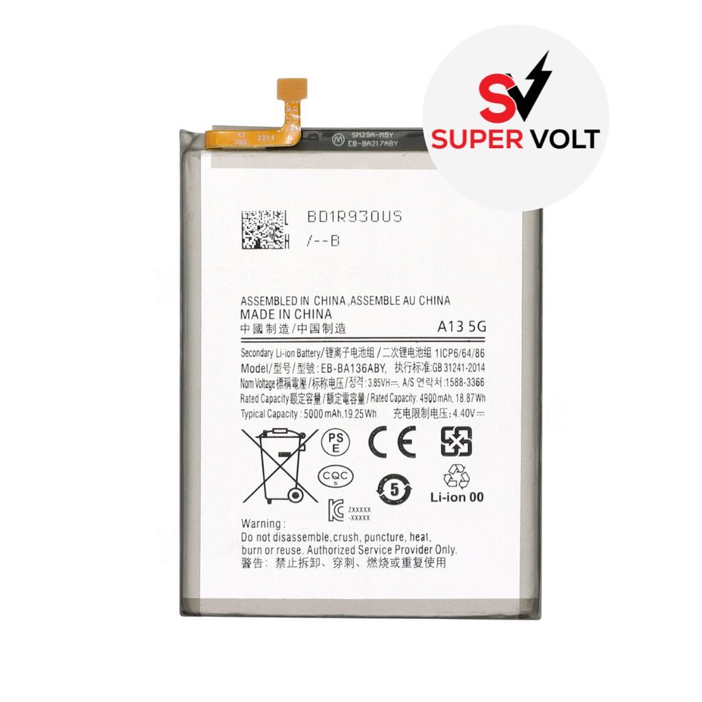 SUPERVOLT BATTERY COMPATIBLE FOR SAMSUN A21S A217 2020 / A02 022 2020 / A12 A125 2020 / A13 A136U 5G 2021 (PREMIUM)