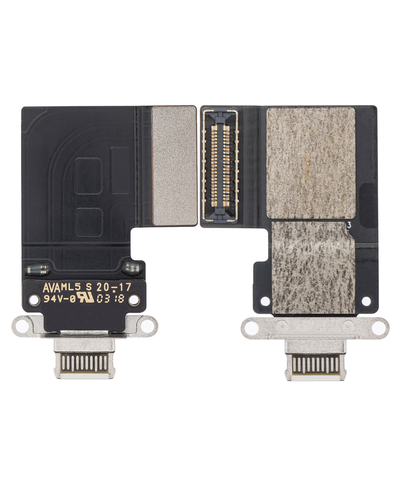 CHARGING PORT FLEX CABLE COMPATIBLE FOR IPAD PRO 11 1ST GEN 2018 / IPAD PRO 12.9'' 3RD GEN 2018 / IPAD PRO 4TH GEN 2020 / IPAD PRO 11 2ND GEN 2020 WHITE COLOR (PREMIUM)