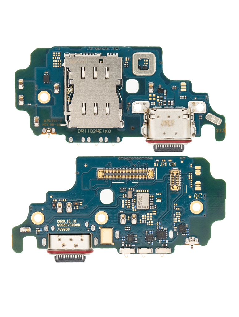 CHARGING PORT BOARD WITH SIM CARD READER COMPATIBLE FOR SAMSUNG S21 ULTRA 5G G998U NORTH AMERICAN VERSION (PREMIUM)