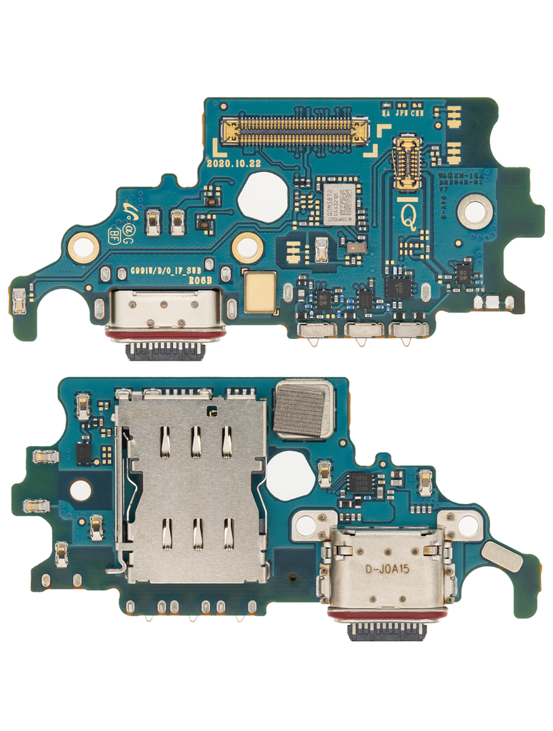 CHARGING PORT BOARD WITH SIM CARD READER COMPATIBLE FOR SAMSUNG S21 5G G991U NORTH AMERICAN VERSION (PREMIUM)