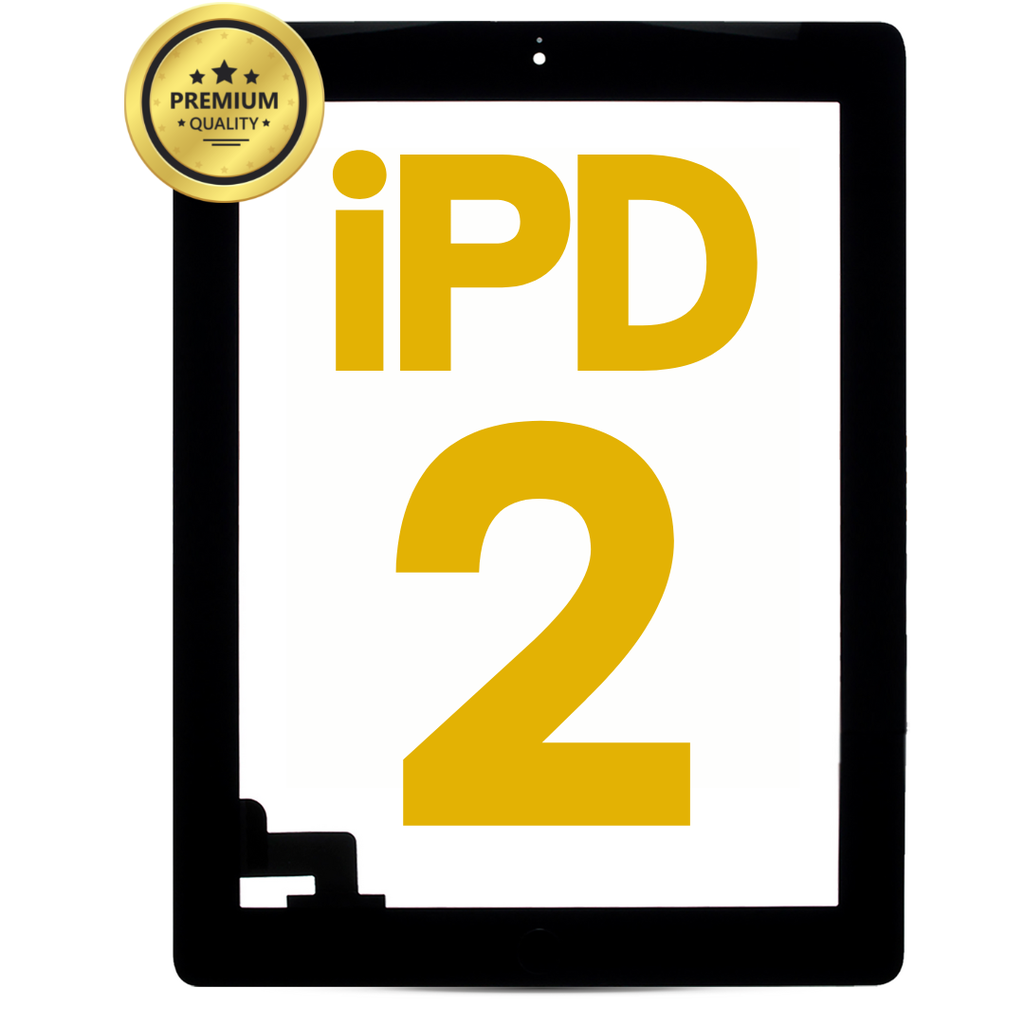 DIGITIZER COMPATIBLE FOR IPAD 2 WITH HOME BUTTON PRE-INSTALLED BLACK PREMIUM