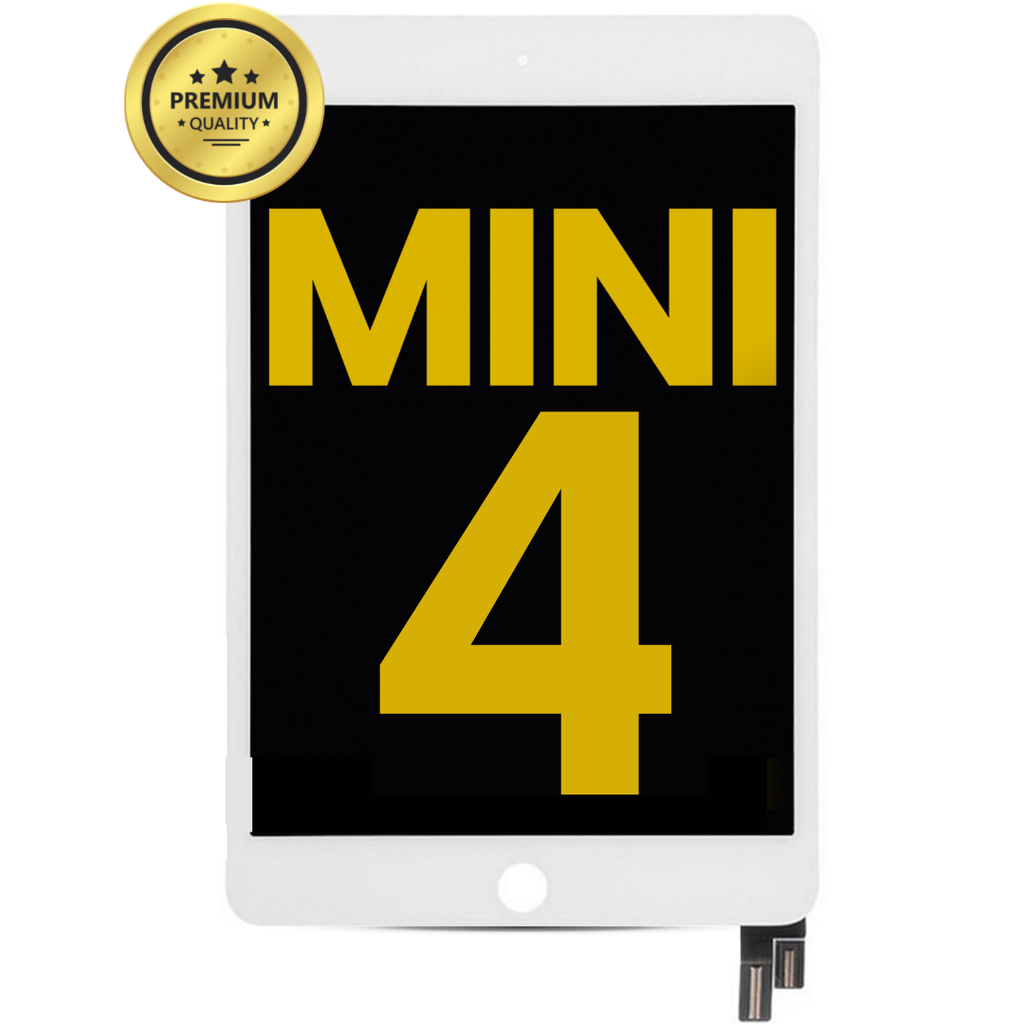 LCD ASSEMBLY WITH DIGITIZER COMPATIBLE FOR IPAD MINI 4 2015 A1538 A1550 WAKE / SLEEP SENSOR INSTALLED PREMIUM WHITE COLOR