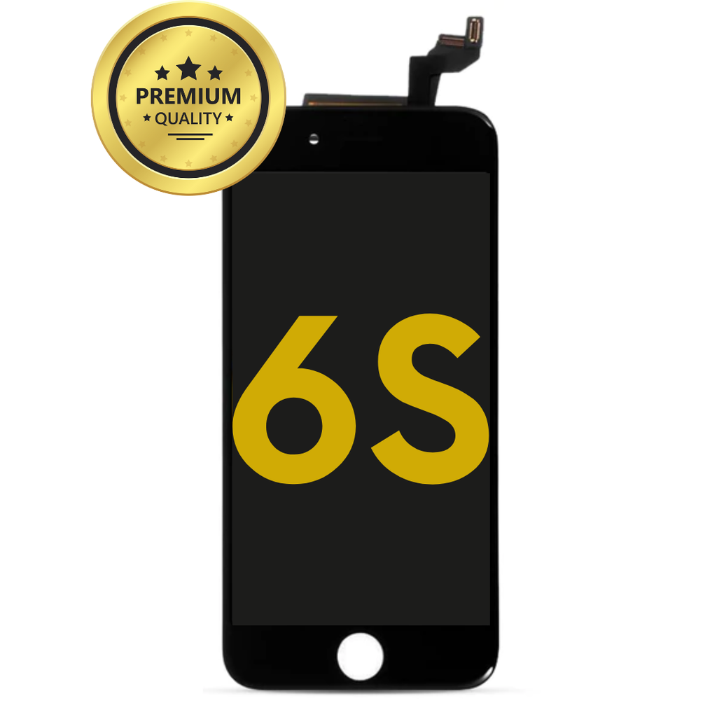 LCD ASSEMBLY WITH STEEL PLATE PRE INSTALLED COMPATIBLE FOR IPHONE 6S PREMIUM BLACK
