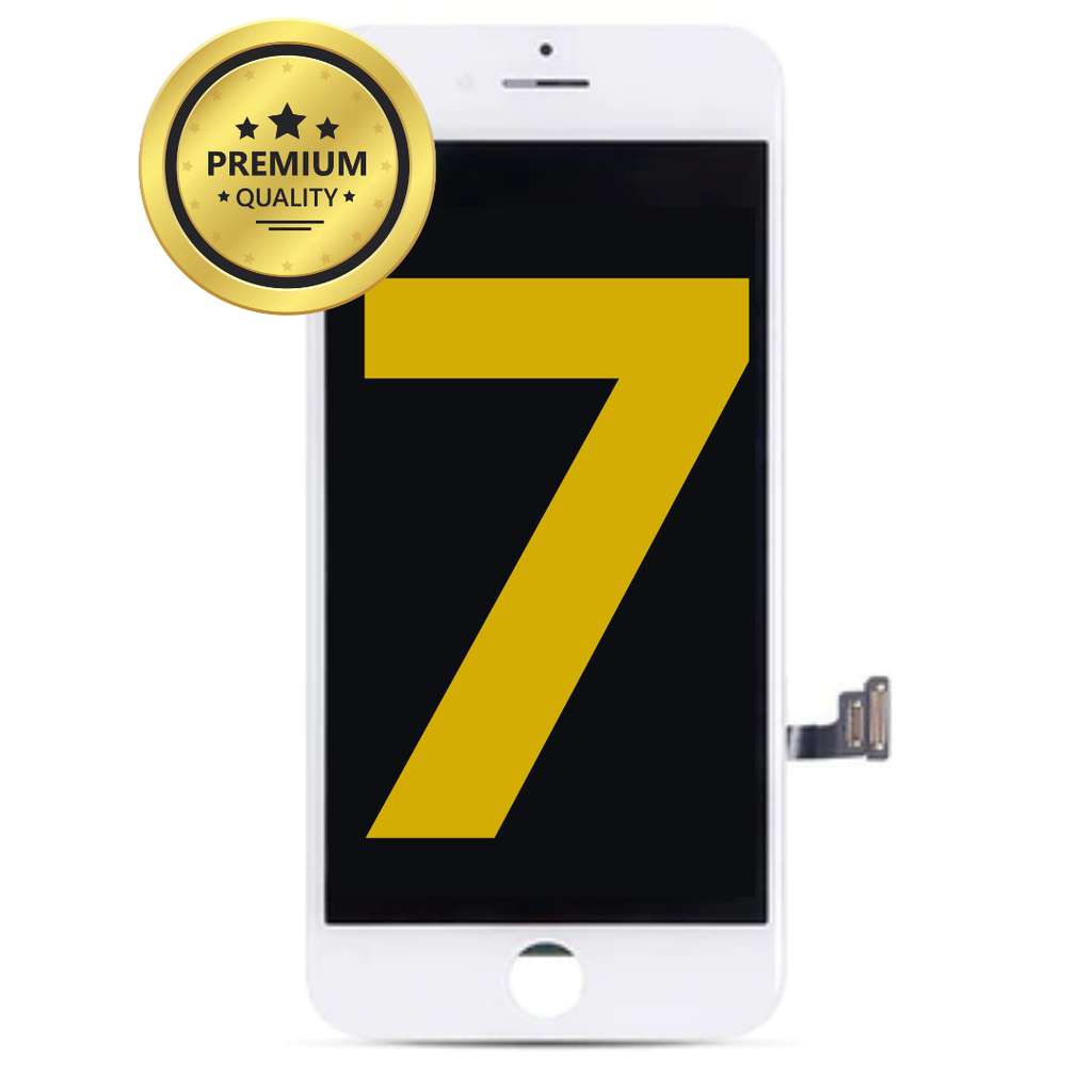 LCD ASSEMBLY WITH STEEL PLATE PRE INSTALLED COMPATIBLE FOR IPHONE 7 PREMIUM WHITE