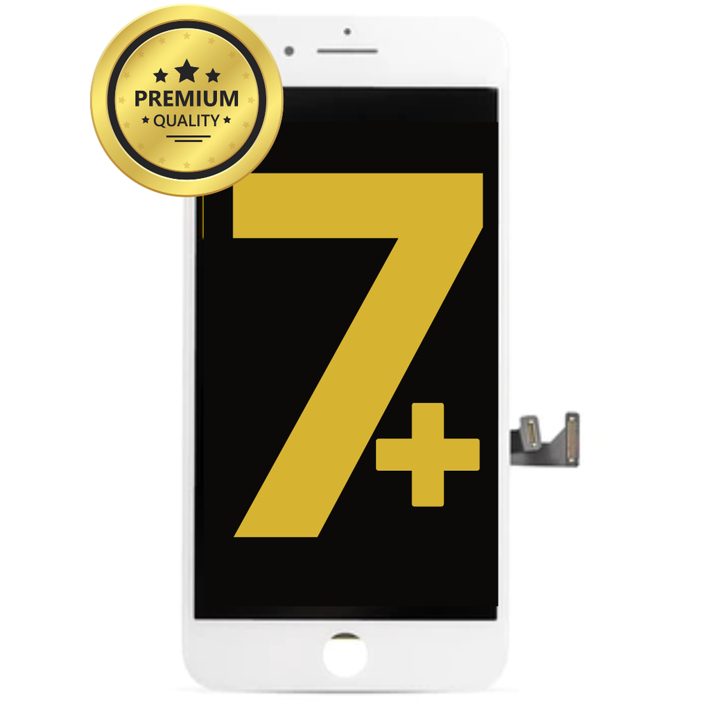 LCD ASSEMBLY WITH STEEL PLATE PRE INSTALLED COMPATIBLE FOR IPHONE 7 PLUS PREMIUM WHITE
