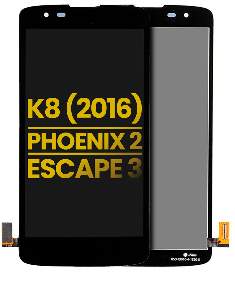 LCD ASSEMBLY WITH FRAME COMPATIBLE FOR LG  K8 2016 / Phoenix 2 / ESCAPE 3 PREMIUM GRAY COLOR
