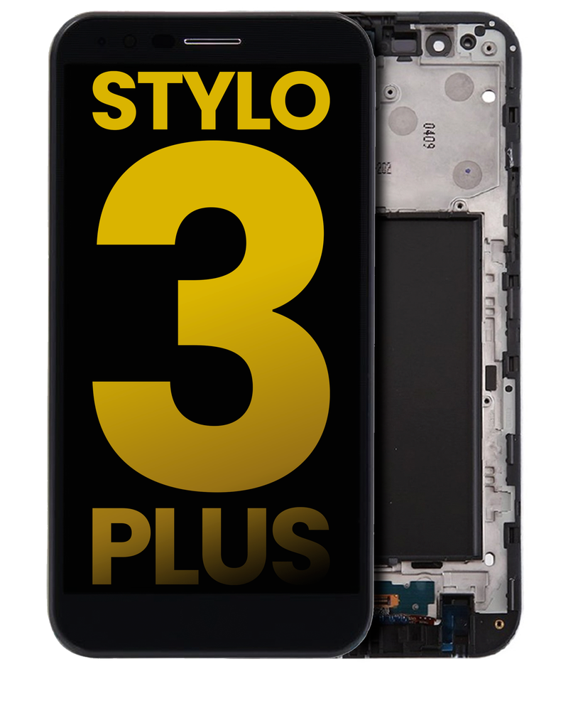 OLED LCD ASSEBLY WITH FRAME COMPATIBLE FOR LG STYLO 3 PLUS MP450 TP450 PREMIUM BLACK COLOR