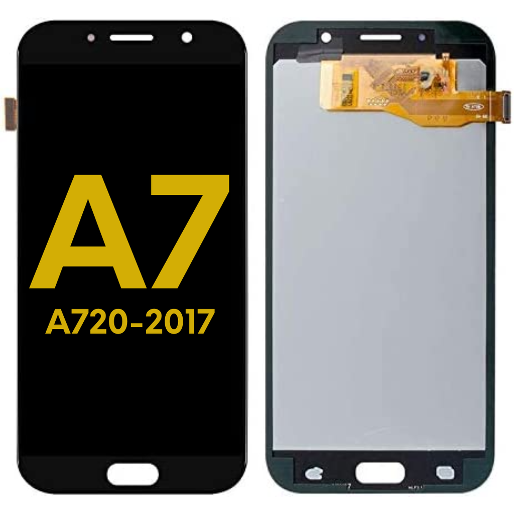 OLED LCD ASSEMBLY WITHOUT FRAME COMPATIBLE FOR SAMSUNG A7 A720 2017 PREMIUM BLACK COLOR