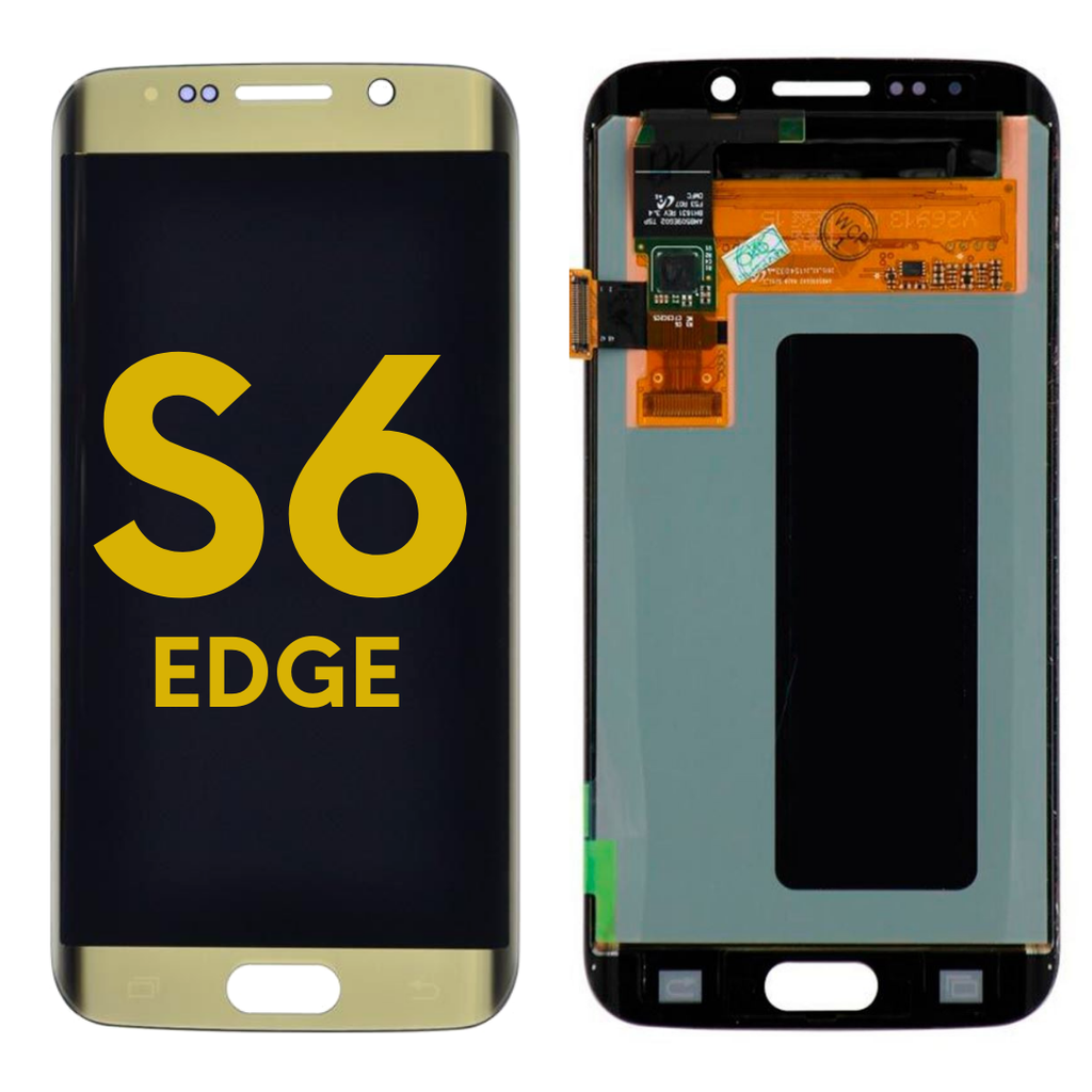 OLED LCD ASSEMBLY WITHOUT FRAME COMPATIBLE FOR SAMSUNG S6 EDGE PREMIUM GOLD COLOR