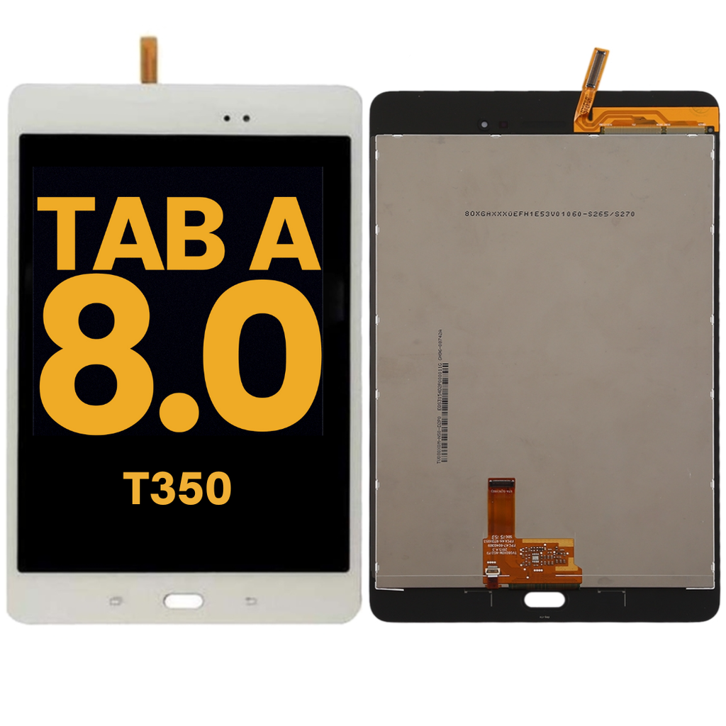 LCD ASSEMBLY WITH FRAME (COMPLETE) COMPATIBLE FOR SAMSUNG TAB A 8.0'' 2015 SM-T350 T355 T357 PREMIUM WHITE COLOR