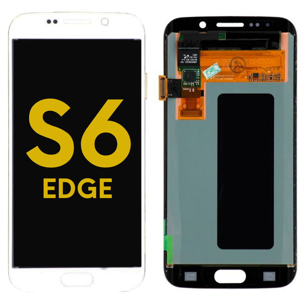 OLED LCD ASSEMBLY WITHOUT FRAME COMPATIBLE FOR SAMSUNG S6 EDGE PREMIUM WHITE COLOR