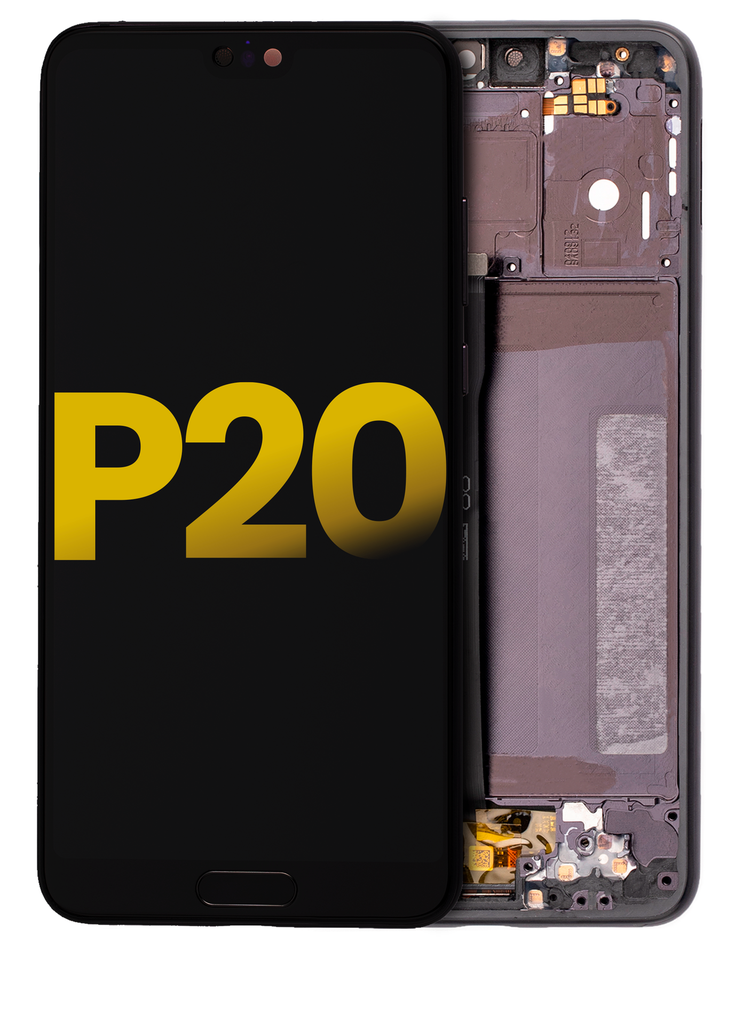 LCD ASSEMBLY WITH FRAME COMPATIBLE FOR HUAWEI P 20 PREMIUM BLACK COLOR