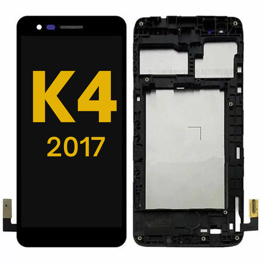 [K4-2017-LCD-B-F-PREMIUM] LCD ASSEMBLY WITH FRAME COMPATIBLE FOR LG K4 2017 / PHOENIX 3 / M150 M151 M153 PREMIUM BLACK COLOR