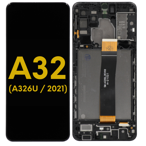 [A32-LCD-B-F-A326US-5G-PREMIUM] OLED LCD ASSEMBLY WITH FRAME COMPATIBLE FOR SAMSUNG A32 5G A326B (B) & (US) PREMIUM BLACK COLOR