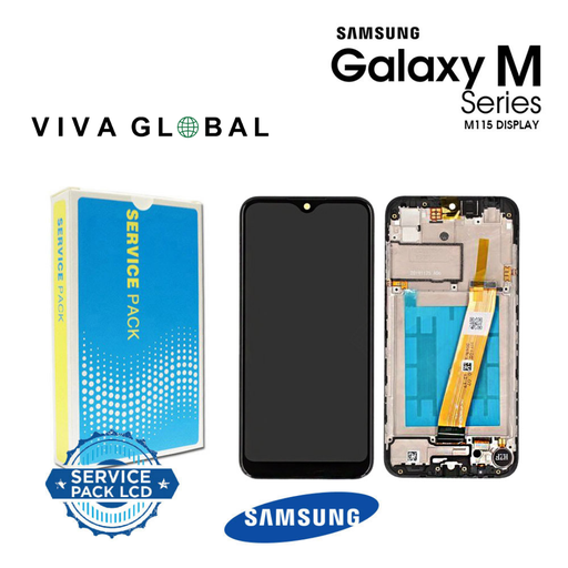 [M11-LCD-B-SAMSUNG] SAMSUNG ORIGINAL SERVICE PACK LCD WITH FRAME  M11 2020 SM-M115 THIS WILL REPLACE THE METRO AND ALL A11 LCD BLACK COLOR
