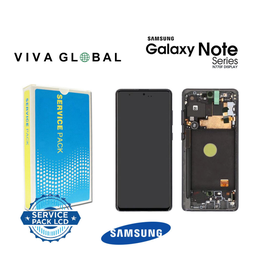 [N10LITE-LCD-B-F-SAMSUNG] SAMSUNG ORIGINAL SERVICE PACK LCD WITH FRAME NOTE 10 LITE 2020 SM-N770 GH-82-22055A 22193A 22194A 22192A BLACK COLOR