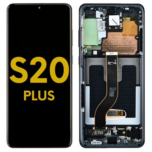 [S20P-LCD-B-F-US&INT-PREMIUM] OLED LCD ASSEMBLY WITH FRAME COMPATIBLE FOR S20 PLUS G985 G986 5G PREMIUM BLACK COLOR