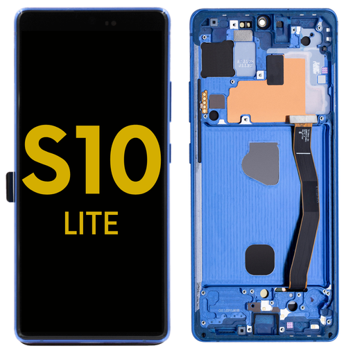 [S10LITE-LCD-BLUE-F-PREMIUM] OLED LCD ASSEMBLY WITH FRAME COMPATIBLE FOR SAMSUNG S10 LITE PREMIUM BLUE COLOR