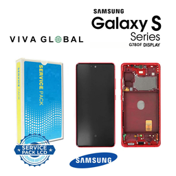 [S20FE-LCD-R-F-SAMSUNG] SAMSUNG ORIGINAL SERVICE PACK LCD WITH FRAME S20FE 2020 DSM-G780F RED COLOR