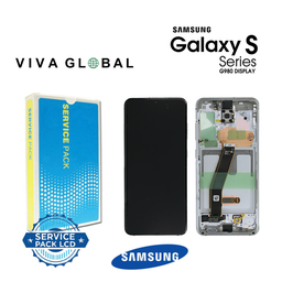 [S20-LCD-W-F-SAMSUNG] SAMSUNG ORIGINAL SERVICE PACK LCD WITH FRAME S20 GH82-22131B GH82-22123B 4G/5G WHITE COLOR