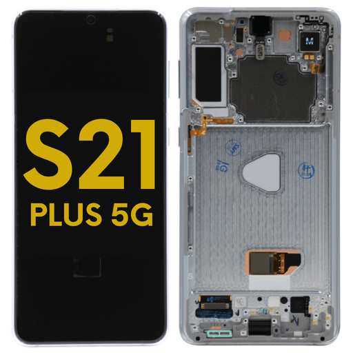 [S21P-LCD-SILVER-F-PREMIUM] OLED LCD ASSEMBLY WITH FRAME COMPATIBLE FOR SAMSUNG S21 PLUS G996 5G PREMIUM SILVER COLOR
