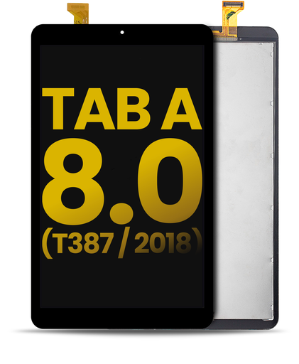 [T387-LCD-B-COMPLETE-PREMIUM] LCD ASSEMBLY WITH FRAME (COMPLETE) COMPATIBLE FOR SAMSUNG TAB A 8.0'' T387 2018 PREMIUM BLACK COLOR