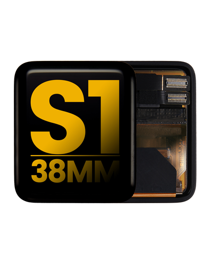[IWATCHS1-LCD-38MM-PREMIUM] OLED SCREEN DISPLAY WITH DIGITIZER TOUCH PANEL COMPATIBLE FOR APPLE WATCH SERIES 1 38MM PREMIUM BLACK COLOR