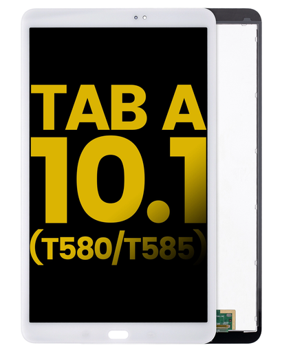 [P580-LCD-W-COMPLETE-PREMIUM] LCD ASSEMBLY WITH DIGITIZER COMPATIBLE FOR SAMSUNG TAB A 10.1'' T580 T585 2016 STYLUS PEN FLEX CABLE PREMIUM WHITE COLOR