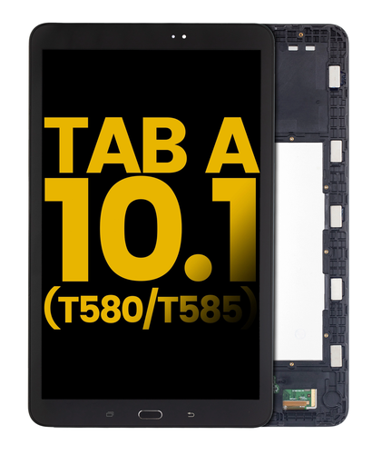 [T580-LCD-B-COMPLETE-PREMIUM] LCD ASSEMBLY WITH FRAME (COMPLETE) COMPATIBLE FOR SAMSUNG TAB A 10.1'' 2016 T580 T585 T587P PREMIUM BLACK COLOR
