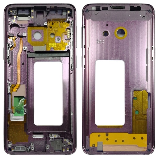 [S9-MIDFRAME-PURPLE] Middle Framr Bezel Mid Housing + Lens Cover For S9 G960