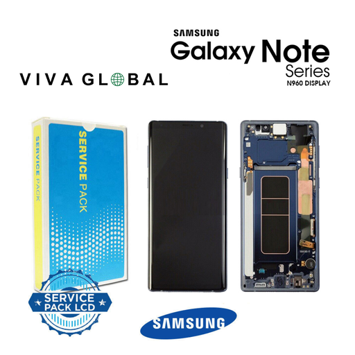 [N9-LCD-BLUE-F-SAMSUNG] SAMSUNG ORIGINAL SERVICE PACK LCD WITH FRAME NOTE 9 N960 GH97-22269B BLUE COLOR
