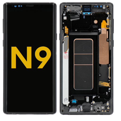 [N9-LCD-B-F-PREMIUM] OLED LCD ASSEMBLY WITH FRAME COMPATIBLE FOR SAMSUNG NOTE 9 N960 PREMIUM BLACK COLOR