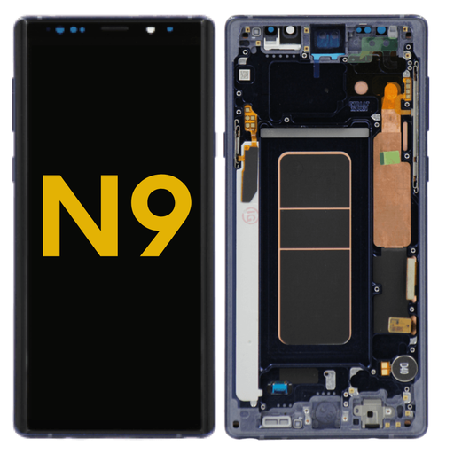 [N9-LCD-BLUE-F-PREMIUM] OLED LCD ASSEMBLY WITH FRAME COMPATIBLE FOR SAMSUNG NOTE 9 N960 PREMIUM BLUE COLOR