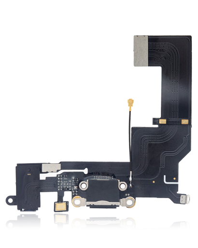 [IP5SE-CP-B] CHARGING PORT FLEX CABLE COMPATIBLE FOR IPHONE 5SE BLACK COLOR (PREMIUM)