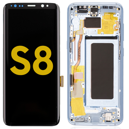 [S8-LCD-BLUE-F-PREMIUM] OLED LCD ASSEMBLY WITH FRAME COMPATIBLE FOR SAMSUNG  S8 G950F G950 G950P G950T G950V G950U PREMIUM BLUE COLOR