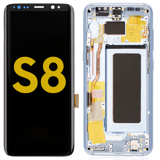 [S8-LCD-BLUE-F-PREMIUM] OLED LCD ASSEMBLY WITH FRAME COMPATIBLE FOR SAMSUNG  S8 G950F G950 G950P G950T G950V G950U PREMIUM BLUE COLOR