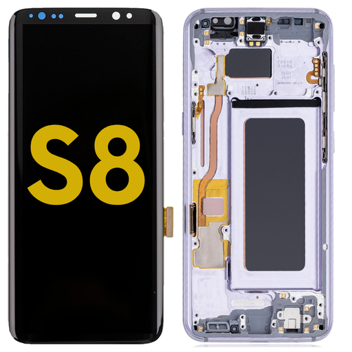 [S8-LCD-PURPLE-F-PREMIUM] OLED LCD ASSEMBLY WITH FRAME COMPATIBLE FOR SAMSUNG  S8 G950F G950 G950P G950T G950V G950U PREMIUM PURPLE COLOR
